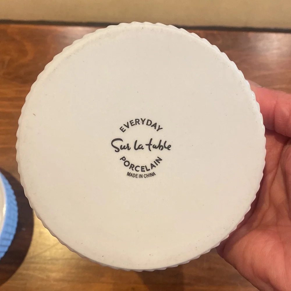 New! Sur La Table Everyday White Ramekins Set of 2 Fluted Unused
